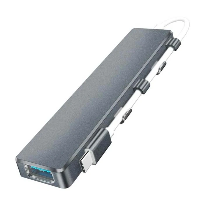 ALLY  ADS-301C 5 in 1 Type C Dönüştürücü 4 Usb Portlu Adaptör Hub Çoklayıcı-(5775)