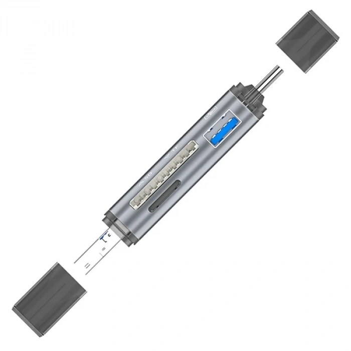 ALLY ADS-307 3 IN 1 USB + Micro USB + Type-c OTG Kart Okuyucu-(5775)