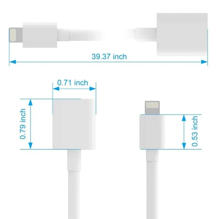 Ally Apple İPhone Lightning Uzatma Kablosu 2 Metre-(5775)