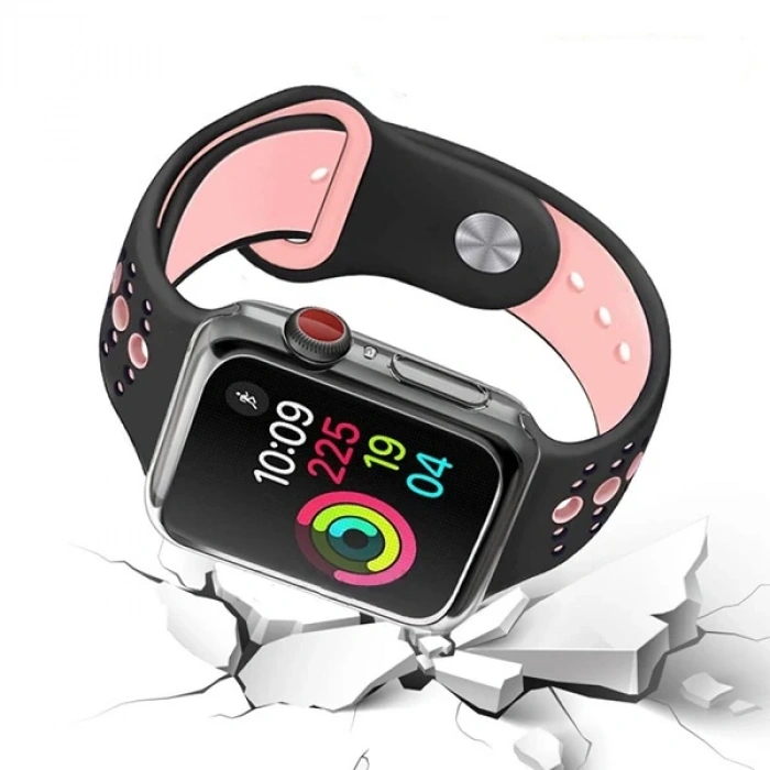 Ally Apple İWatch  44mm 360 Koruma Ultra Slim Silikon Kılıf-(5775)