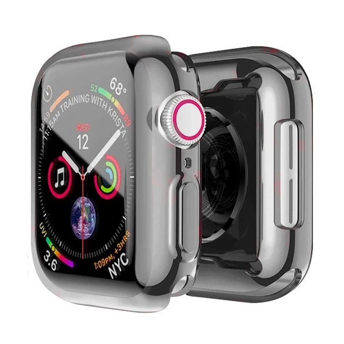 ALLY Apple Watch 7-8 41mm 360 Koruma Ultra Slim Silikon Kılıf-(5775)