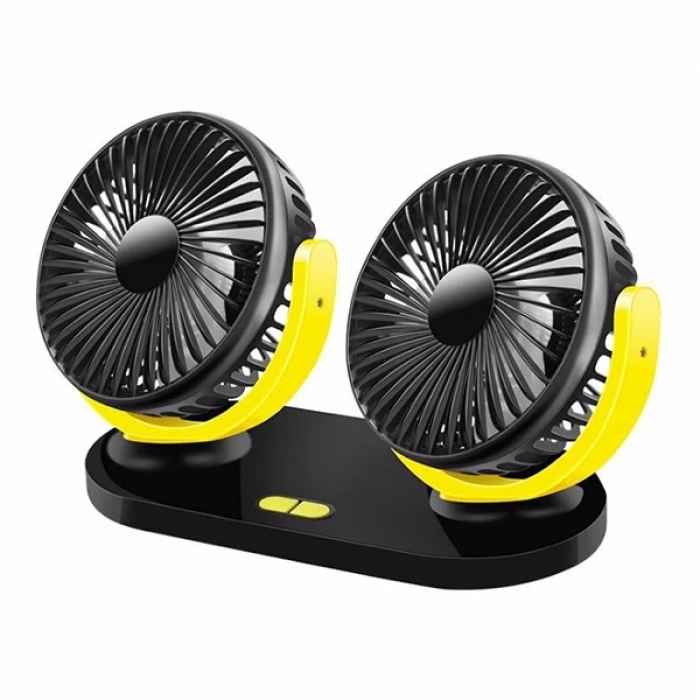 Ally Çift Başlıklı Araç Fanı Oto Fan Vantilatör R-8037-(5775)