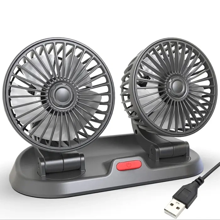 ALLY F410 USB Çift Başlıklı Araç Fanı Oto Fan Vantilatör-(5775)
