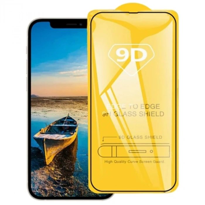 Ally Full Kaplama iPhone 13 Mini 5.4 Full Glue Cam Ekran Koruyucu-(5775)
