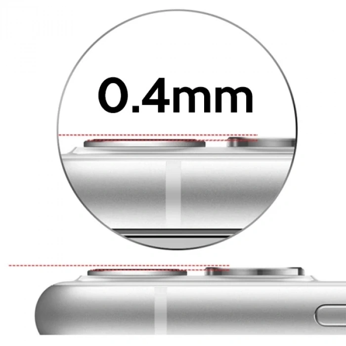 ALLY İPhone 11  6.1 3D  Metal Çerçeveli Kamera Lens Koruyucu-(5775)