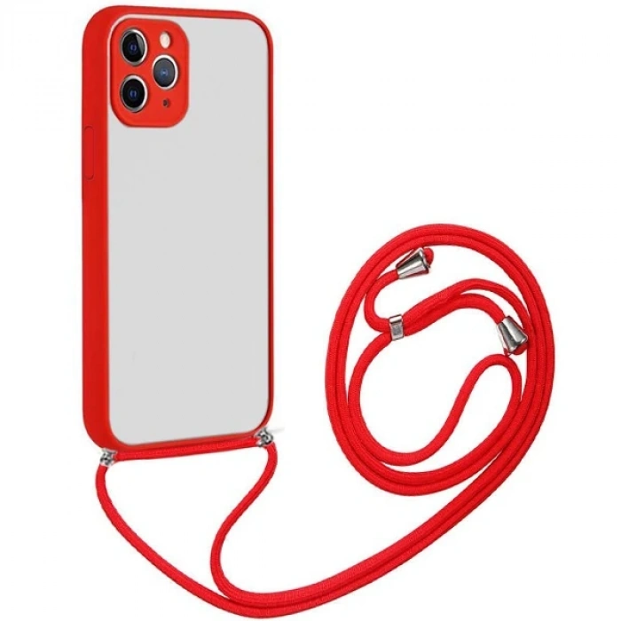 ALLY iPhone 11 Pro Max 6.7 Askılı Koruyucu Silikon Kılıf-(5775)