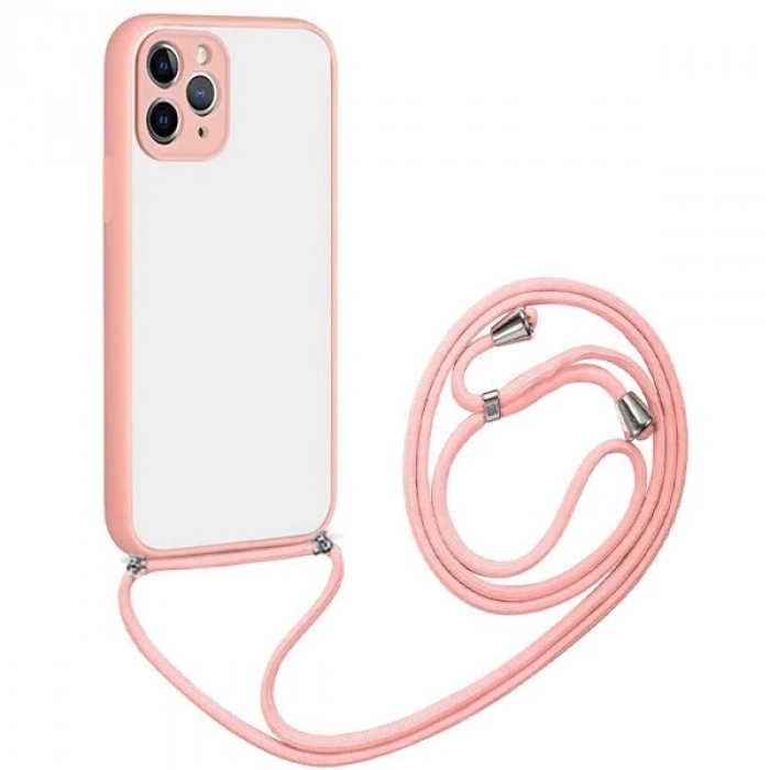 ALLY iPhone 11 Pro Max 6.7 Askılı Koruyucu Silikon Kılıf-(5775)