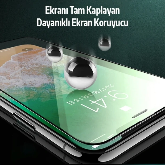 ALLY İPhone 11 Pro Max Anti -Blue Green Light Göz Korumalı Tempered Full Ekran Koruyucu-(5775)