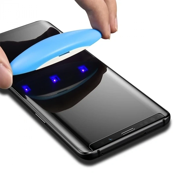 Ally İPhone 11 Pro Max/ Xs Max Full Liquid+Uv Işık 3D Kırılmaz Cam Ekran Koruyucu-(5775)