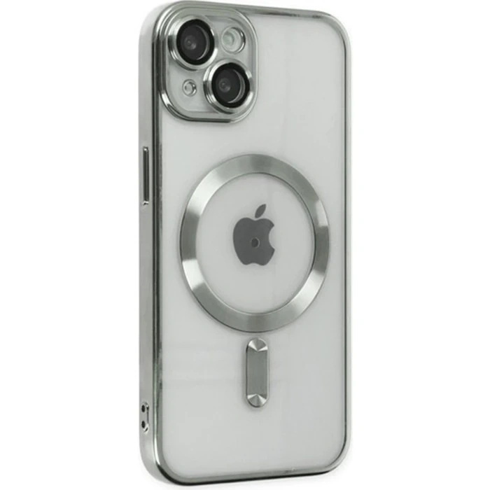 ALLY iPhone 14 Plus 6.7inç Renkli Kenar Lazer Çerçeveli Magsafe Uyumlu Silikon Kılıf-(5775)