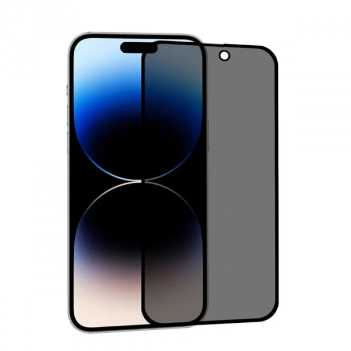 ALLY İPhone 14 Pro 6.1 3D Full Privacy Gizlilik Cam Ekran Koruyucu Anti-Spy-(5775)