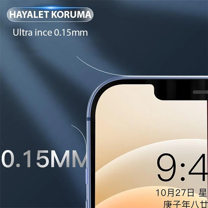 ALLY iPhone 14 Pro Max Hidrojel Hayalet Yan Alt Üst Kaplama Koruyucu Film-(5775)
