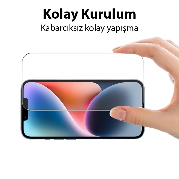 Ally iPhone 15 Plus Full HD Tempered Kırılmaz Cam Ekran Koruyucu-(5775)