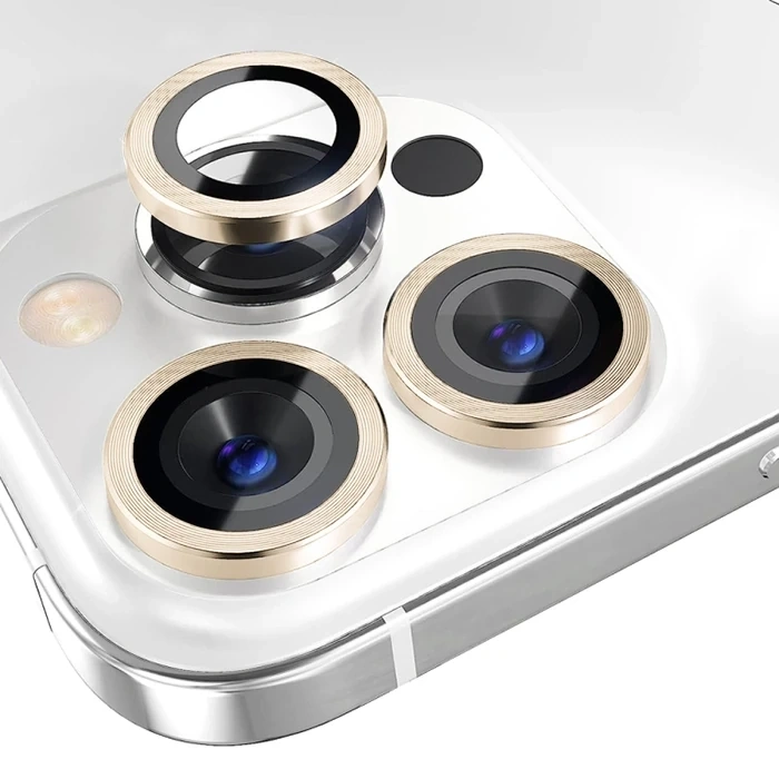 ALLY iPhone 15 Pro/15 Pro Max Kamera Lens Koruma Camı-(5775)