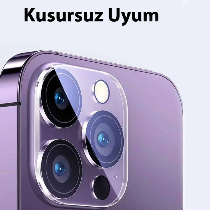 Ally iPhone 15 Pro-15 Pro Max Premium Kamera Lens Koruma Camı-(5775)
