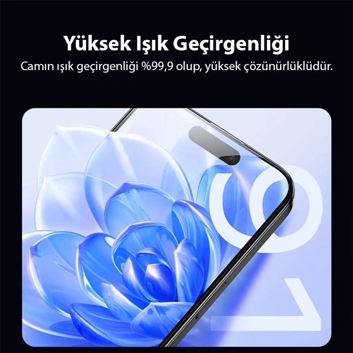 Ally iPhone 15 Pro Full Hd Kırılmaz Cam Ekran Koruyucu-(5775)