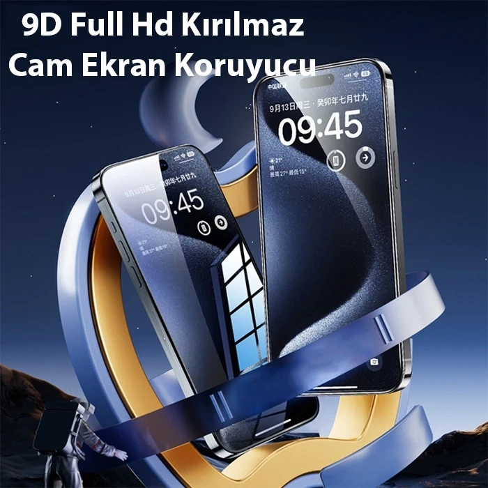 Ally iPhone 15 Pro Max Full Hd Kırılmaz Cam Ekran Koruyucu-(5775)