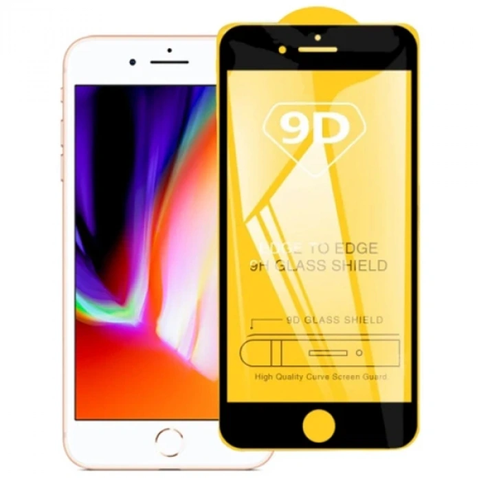 ALLY iPhone 8 Plus -7 Plus 9D Full Glue Tempered Cam Ekran Koruyucu-(5775)