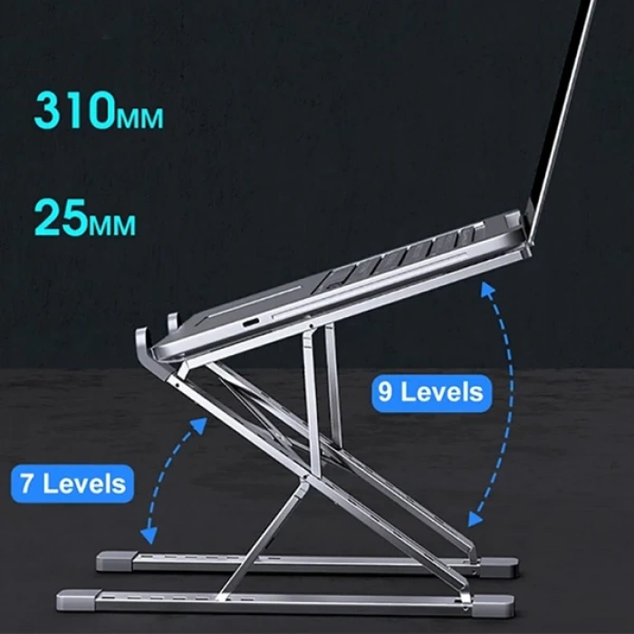 ALLY MC N8 Metal Yüksek Macbook Notebook Ayarlanabilir Katlanabilir Stand-(5775)
