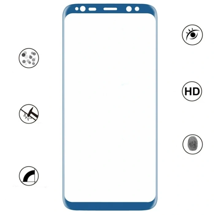 Ally Samsung Galaxy S8 İçin Kavisli Full Ön Arka Cam  Koruyucu-(5775)