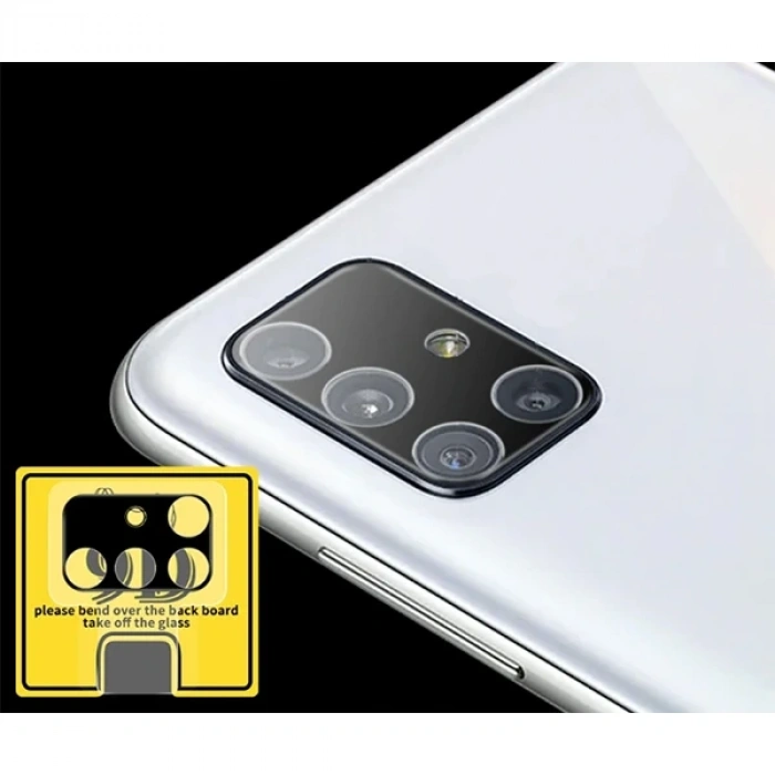 ALLY SM Galaxy A51 HD 3D Full Tempered Cam Kamera Koruyucu-(5775)