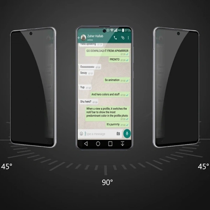 ALLY SM Galaxy A71 3D Full Privacy Gizlilik Tempered Cam Ekran Koruyucu-(5775)