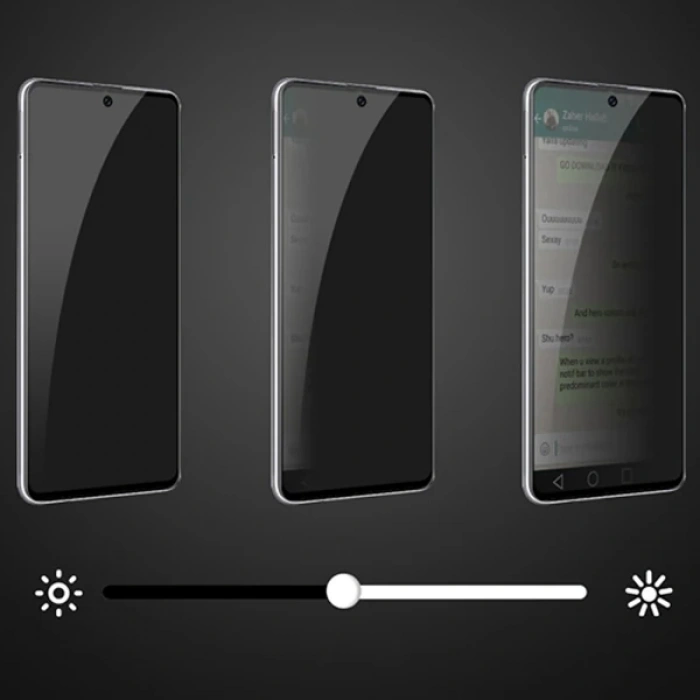 ALLY SM Galaxy A71 3D Full Privacy Gizlilik Tempered Cam Ekran Koruyucu-(5775)