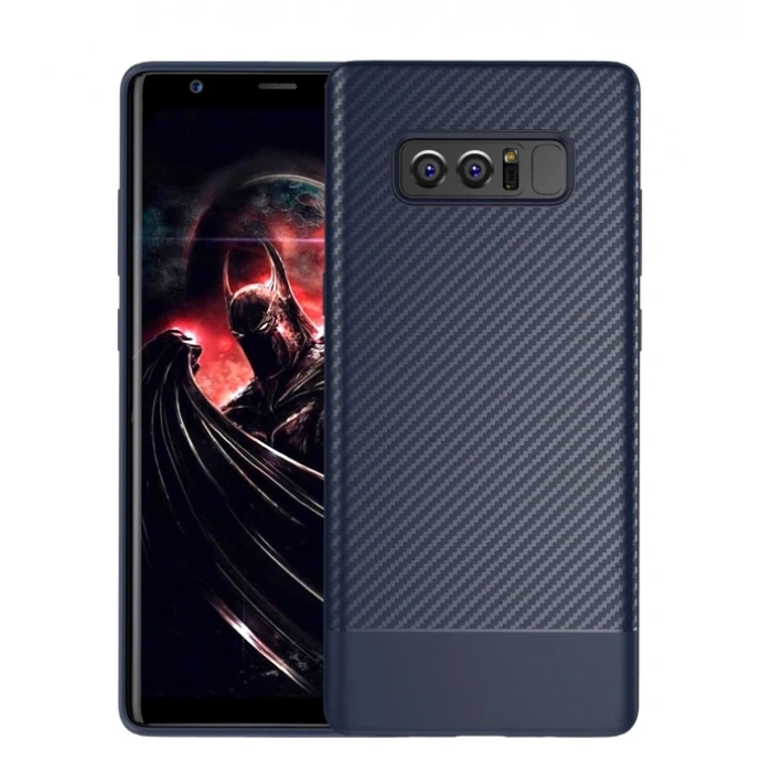 Ally SM Galaxy Note 8 Carbon Fiber Dokulu Premium Soft Silikon Kılıf-(5775)