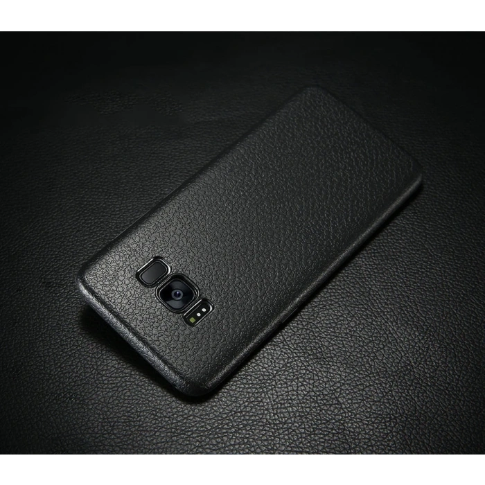 Ally SM Galaxy S8 Deri Dokulu Premium Soft Silikon Kılıf-(5775)