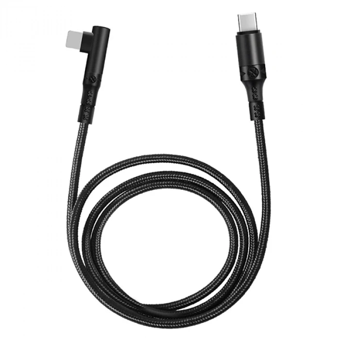 ALLY Type-C to İPhone 20w Lightning Hızlı Şarj Kablosu Oyuncu 90 Derece Kablo-(5775)