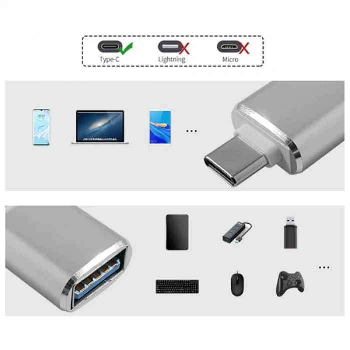 ALLY Usb Type-C Dönüştürücü Otg Adaptör-(5775)