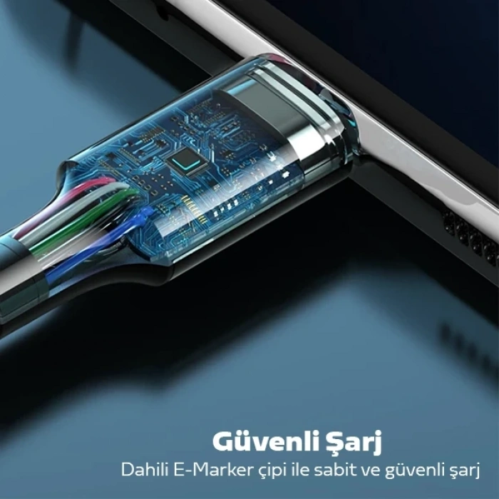 ALLY USB Type-C PD3.1 100W(20V-5A) Hızlı Veri Şarj Kablosu 1metre-(5775)