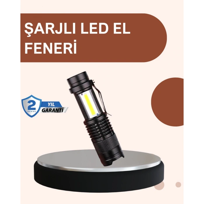 Alüminyum Gövdeli 2000 Lümen Güçlü LED El Feneri