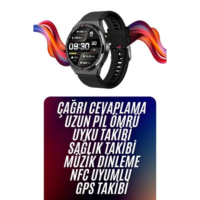 Amoled Ekran Akıllı Saat Üç Kordonlu İOS Android Uyumlu