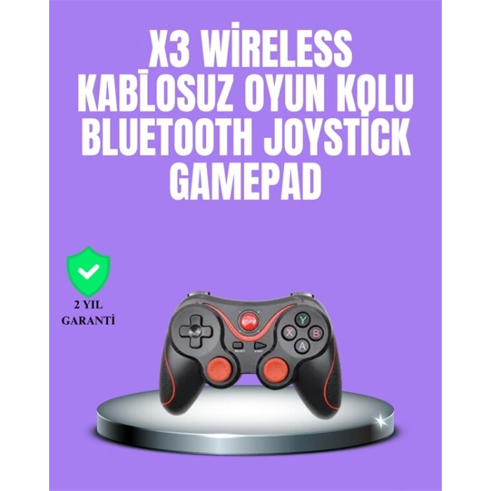 Android Uyumlu Gamepad X3 Game Stick Oyun Kolu Bluetooth Bağlantılı