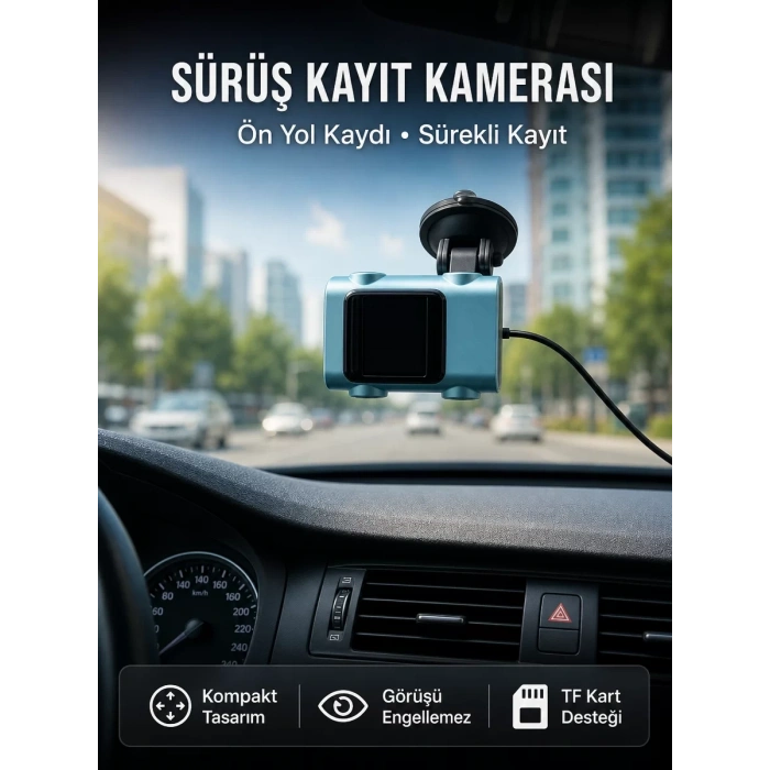 Araç Ön Cam Kamerası Sürüş Güvenliği İçin Video Kayıt Yeni Nesil