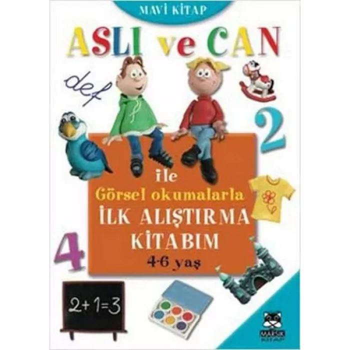 Aslı ve Can ile Görsel Okumalarla İlk Alıştırma Kitabım - Mi  (4-6 yaş)