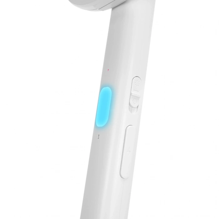 ASONIC AS-A26 Beyaz 3000V Raket Tipi UV Mor Işıklı 1200mAh Bataryalı Şarj Edilebilir Katlanabilir Sinek Öldürücü(1923)