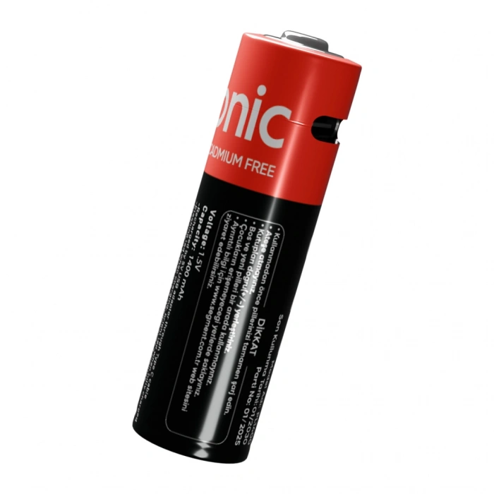 ASONIC PL1400 AA Şarjlı Pil 1.5Volt 1400mAh/2600mwh Type-C ile Kolay Şarj  2 li Paket (USB To Type-C Kablo Hediye)(1923)