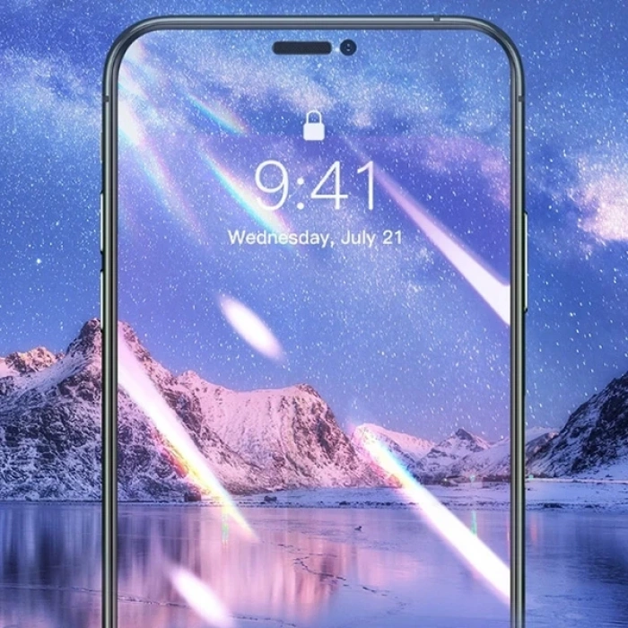 Baseus 0.25mm İPhone 11 PRO Max-XS Max 3D Curved Full Anti Blue Ekran Koruyucu-(5775)
