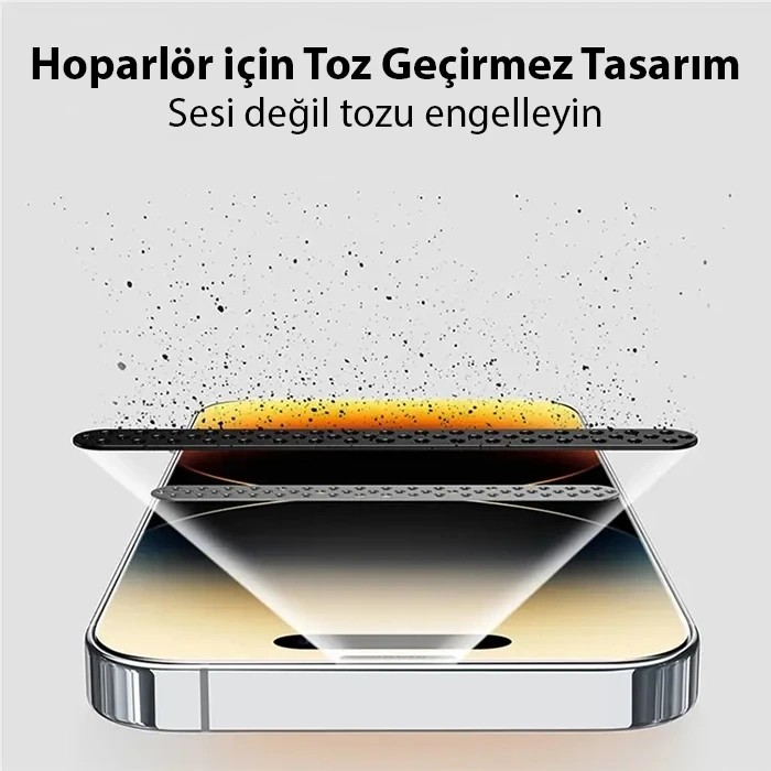 Baseus Corning iPhone 15 Full Koruma Eye-Protection Tempered Cam Ekran Koruyucu-(5775)