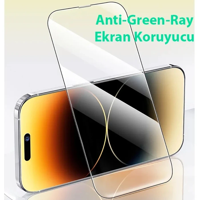 Baseus Corning iPhone 15 Pro Full Koruma Eye-Protection Tempered Cam Ekran Koruyucu-(5775)