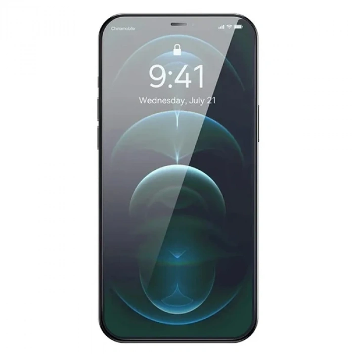 Baseus Crystal 0.3mm iPhone 12 Pro Max Tempered Ekran Koruyucu 2 Adet Set-(5775)