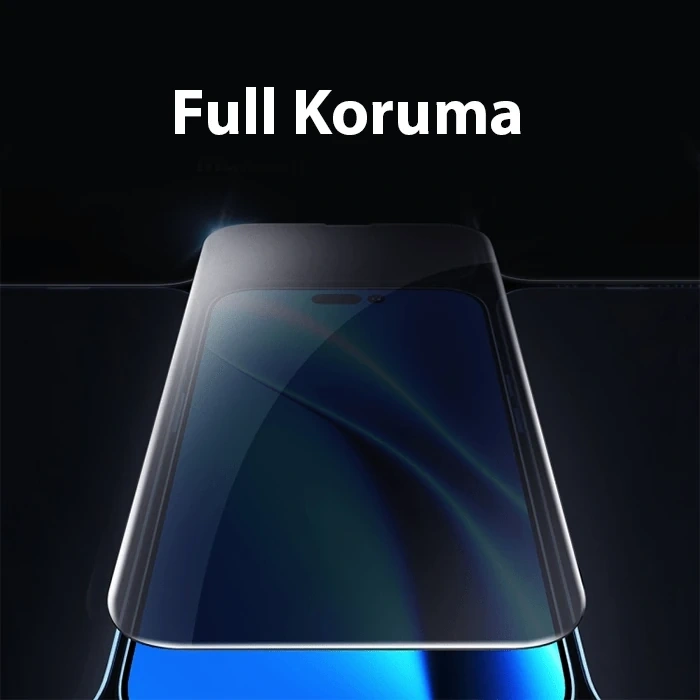Baseus Crystal iPhone 15 Pro Privacy Full Koruma Tempered Cam Ekran Koruyucu-(5775)