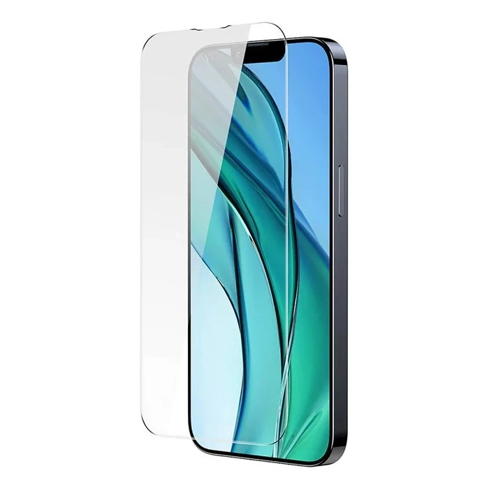 Baseus Crystal Serisi iPhone 15 Pro Max Full Koruma Tempered Cam Ekran Koruyucu 2 Adet Set-(5775)