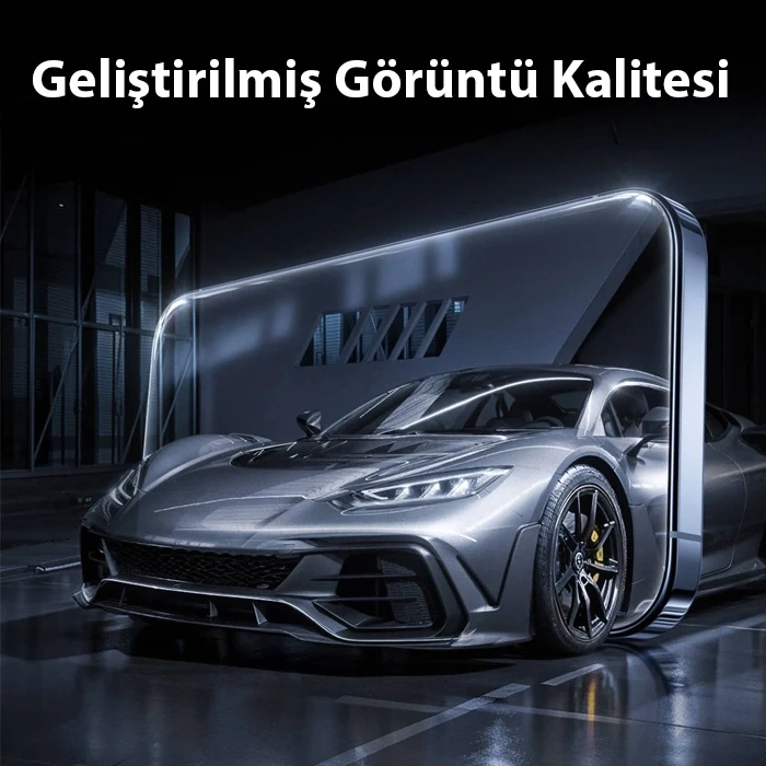 Baseus Crystalline iPhone 15 için Parlama Önleyici Tempered Cam Ekran Koruyucu-(5775)
