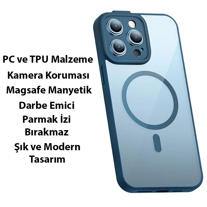 Baseus Frame Series iPhone 14 Pro 6.1 Kamera Koruyuculu Magsafe Kılıf + Tempered Ekran Koruyucu Set-(5775)