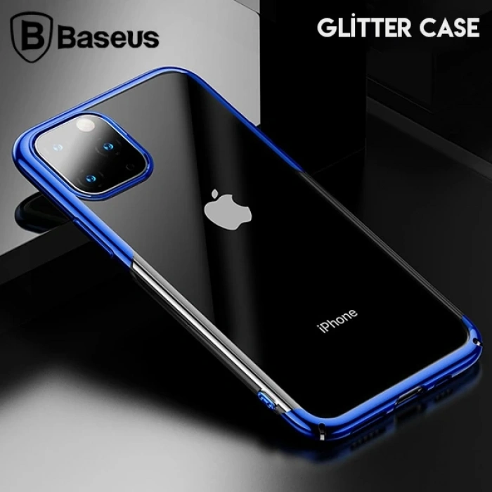 Baseus Glitter Case İPhone 11 Pro  Max 6.5  Şeffaf Lüx Silikon Kılıf-(5775)