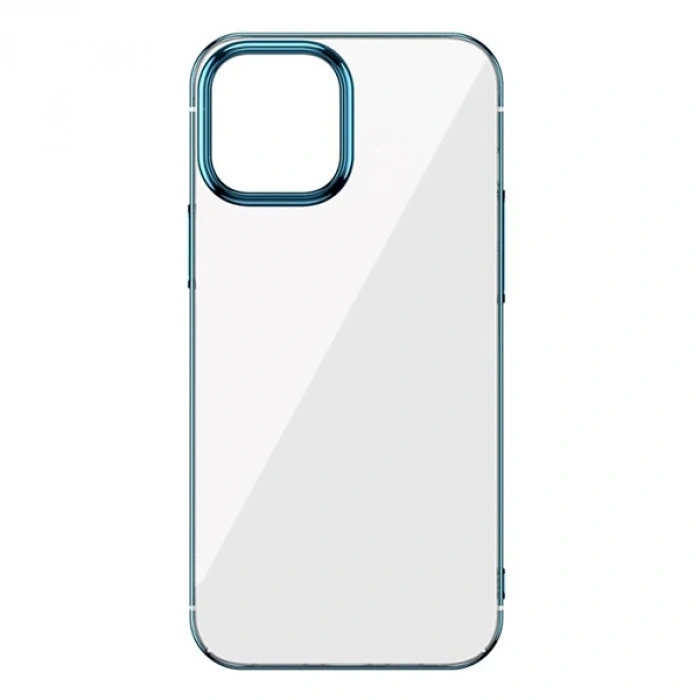 Baseus Glitter İPhone 12 Pro Max Şeffaf Lüx Silikon Kılıf Soft TPU Kılıf-(5775)