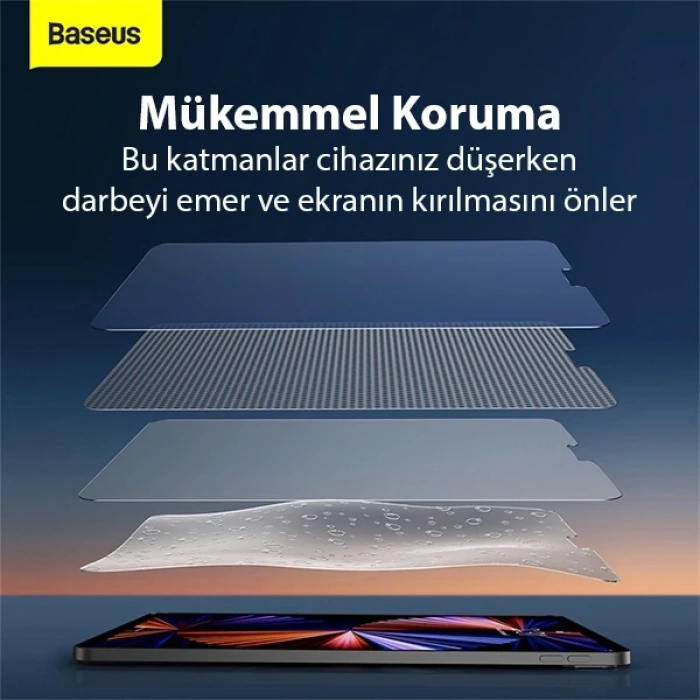 Baseus iPad 9.7 2018 / 2017 / Pro 9.7 / Air 2 / Air Tempered Cam Ekran Koruyucu-(5775)